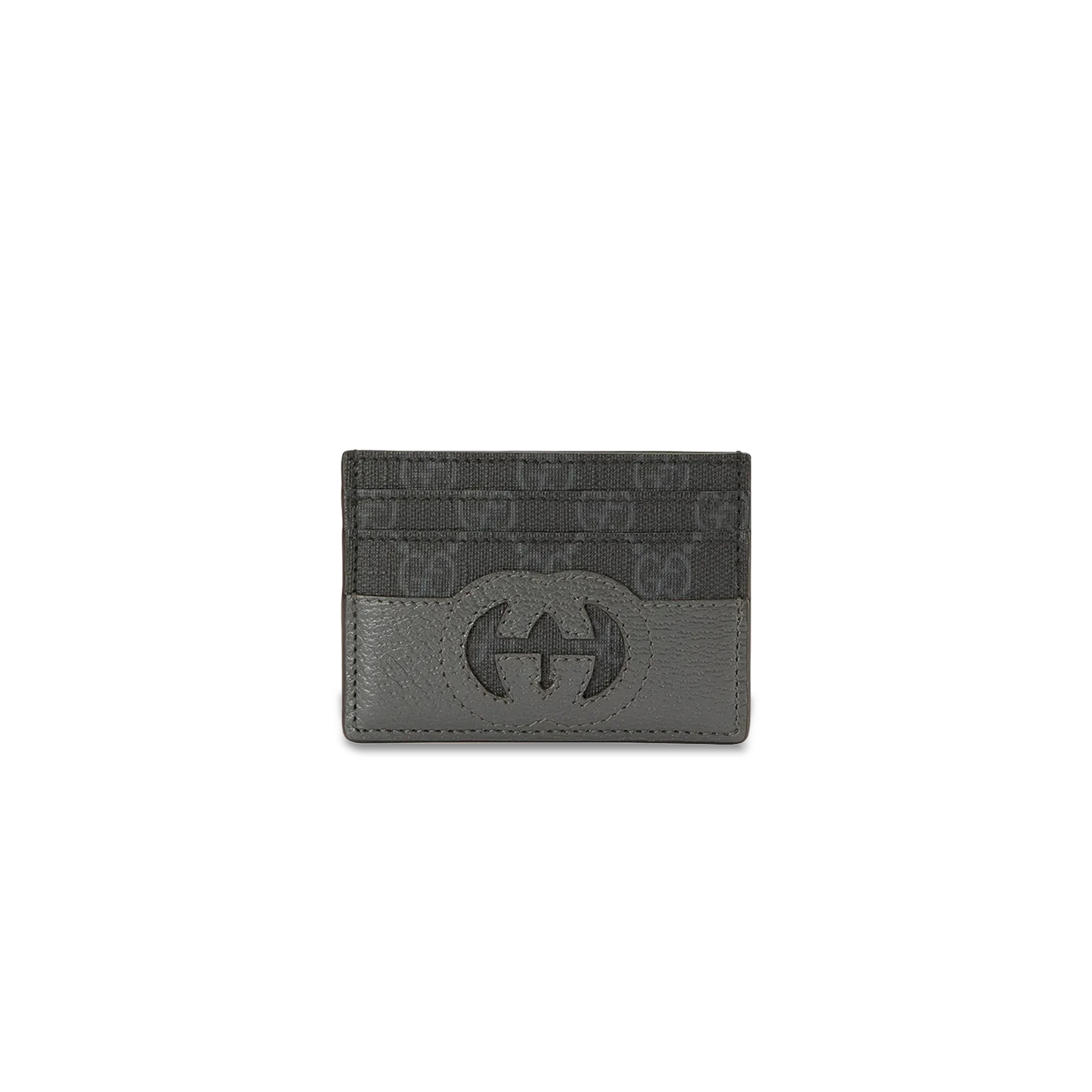 GUCCI CANVAS WITH LEATHER BINDING CARD HOLDER 701425 (10*7cm)